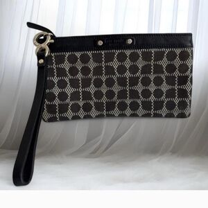 Kate Spade Black and White Wristlet Clutch